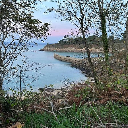 Tres Bel Appartement Vue Mer Avec Piscine Douarnenez Bagian luar foto